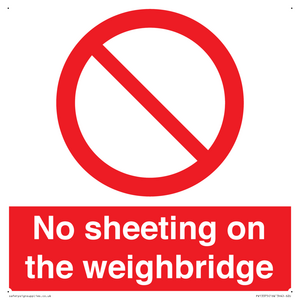 No sheeting on the weighbridge